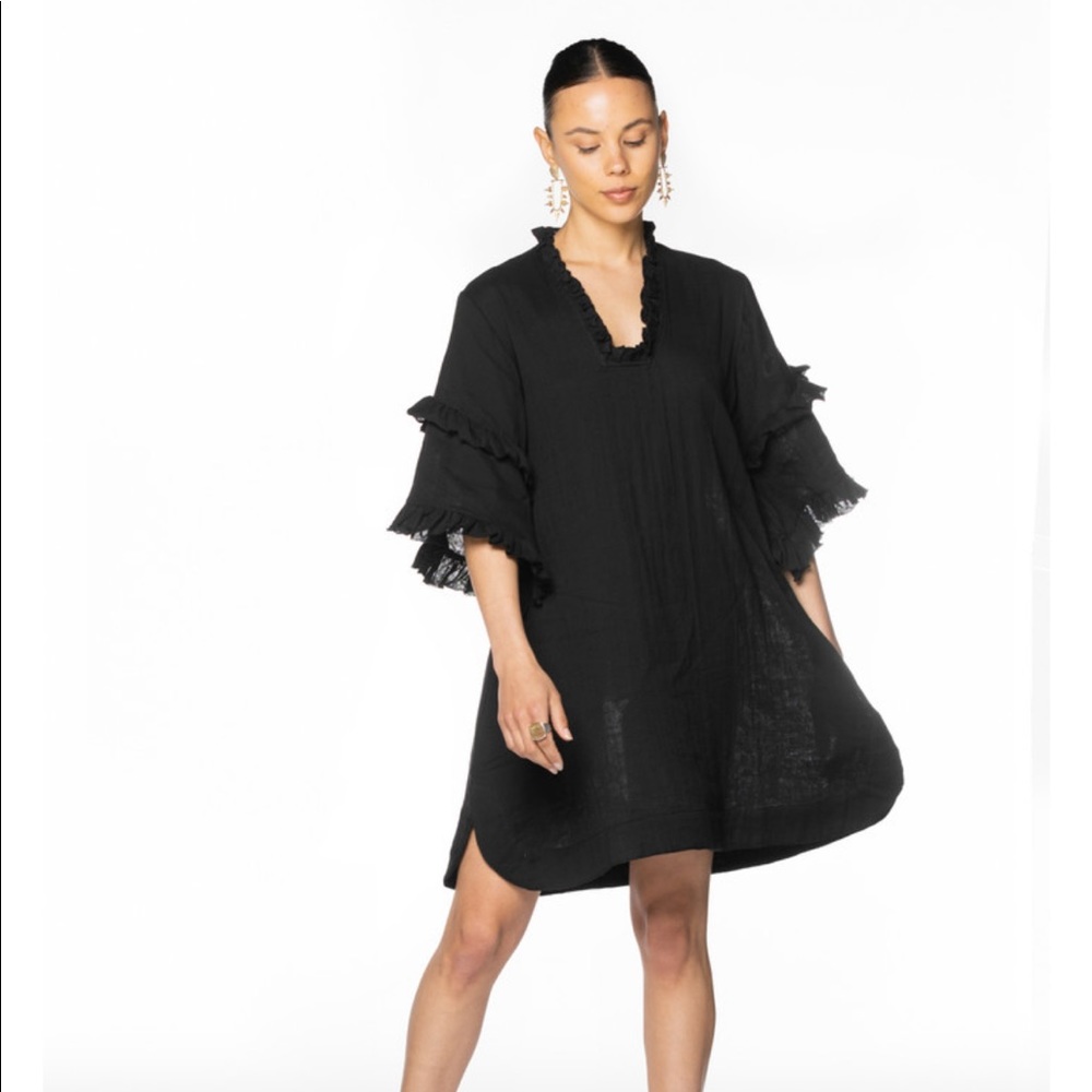 Black cotton dress by LIDO